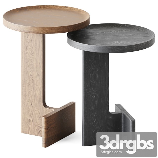 Wooden beam side tables by ariake - thumbnail 1