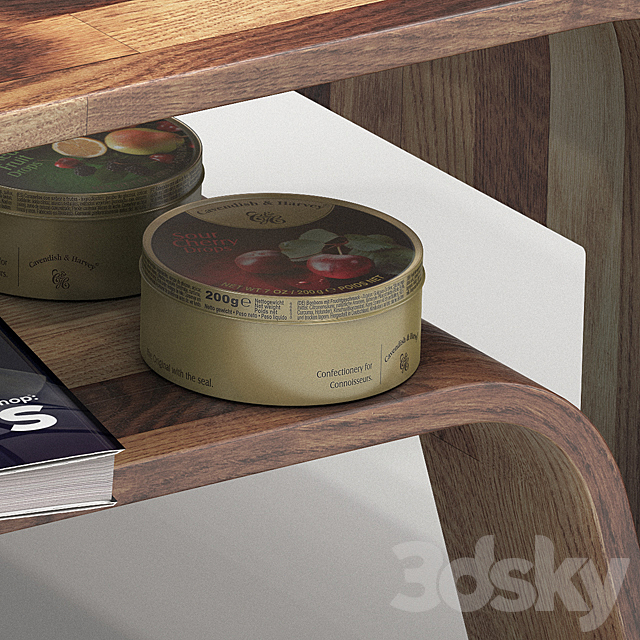 Wooden Coffee Table 3DS Max Model - thumbnail 3