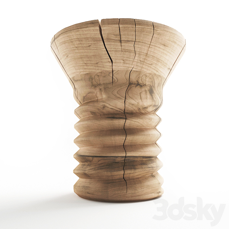 Wooden coffee table Riva 1920 3DS Max - thumbnail 1