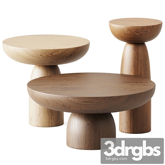 Wooden Coffee Tables Olo by Mogg 3dsmax Download - thumbnail 1