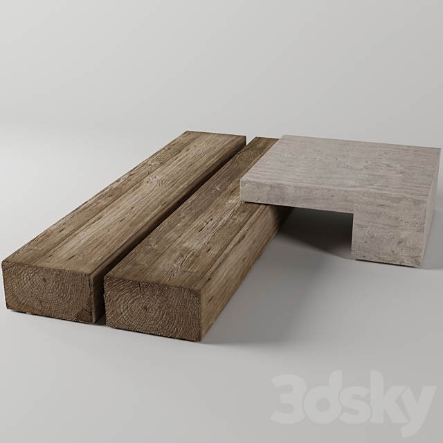 wooden table 3DSMax File - thumbnail 2