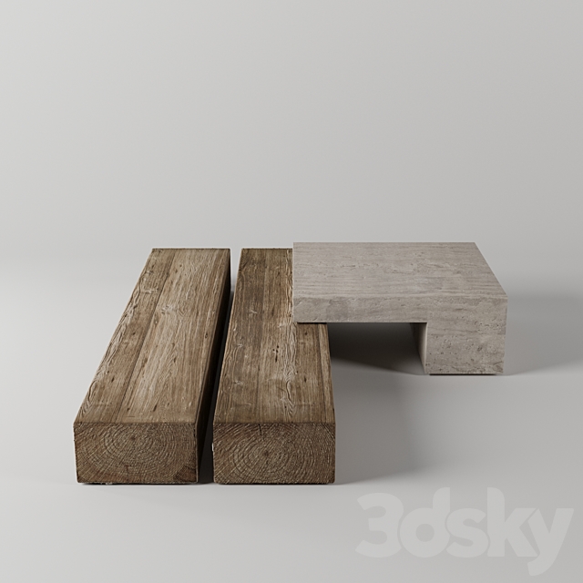 wooden table 3DSMax File - thumbnail 5