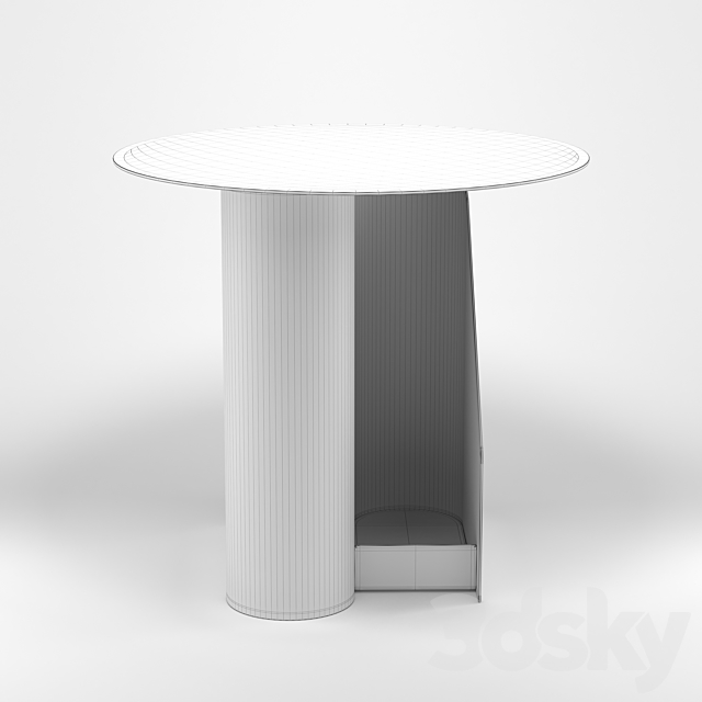 Woud sentrum side table 3DS Max Model - thumbnail 3