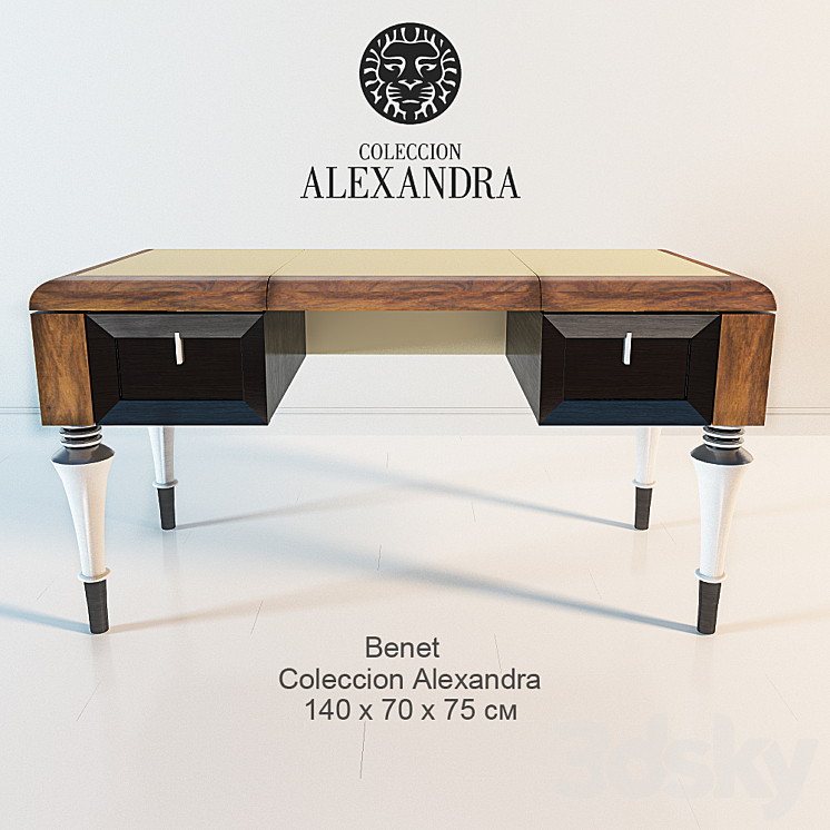 Writing desk BENET \/ COLECCION ALEXANDRA 3DS Max Model - thumbnail 1