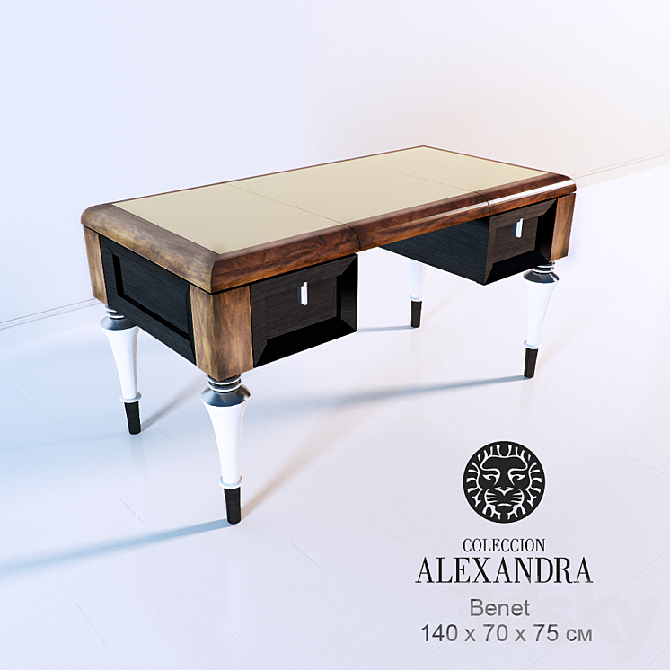 Writing desk BENET \/ COLECCION ALEXANDRA 3DS Max Model - thumbnail 2