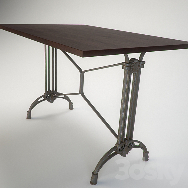 Wrought-iron table 3ds Max - thumbnail 1