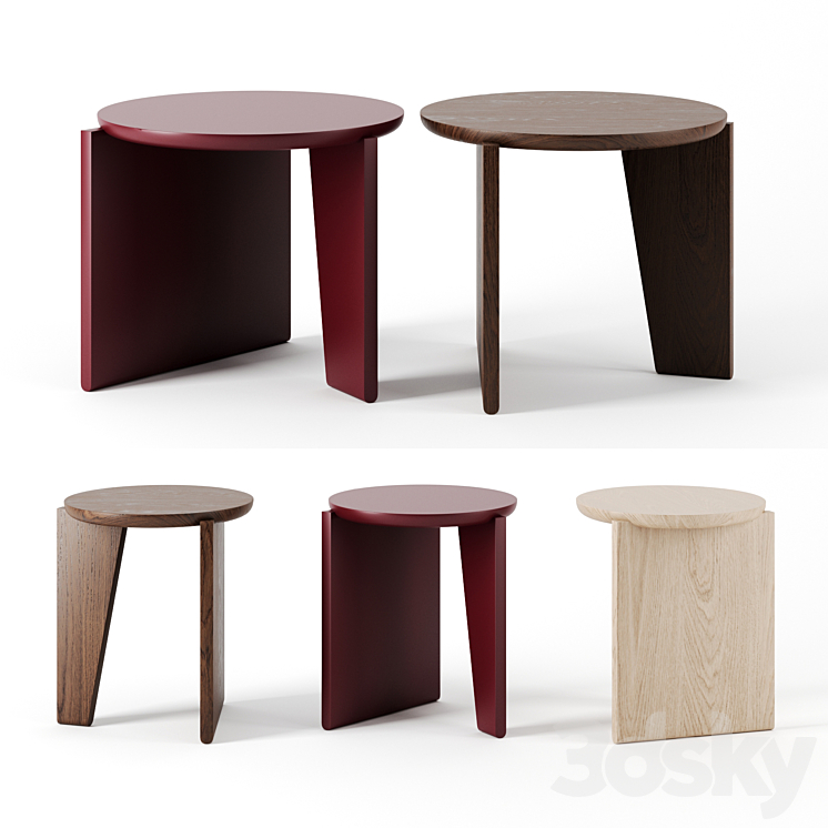 Wu Side Tables by Egg Collective 3DS Max - thumbnail 1