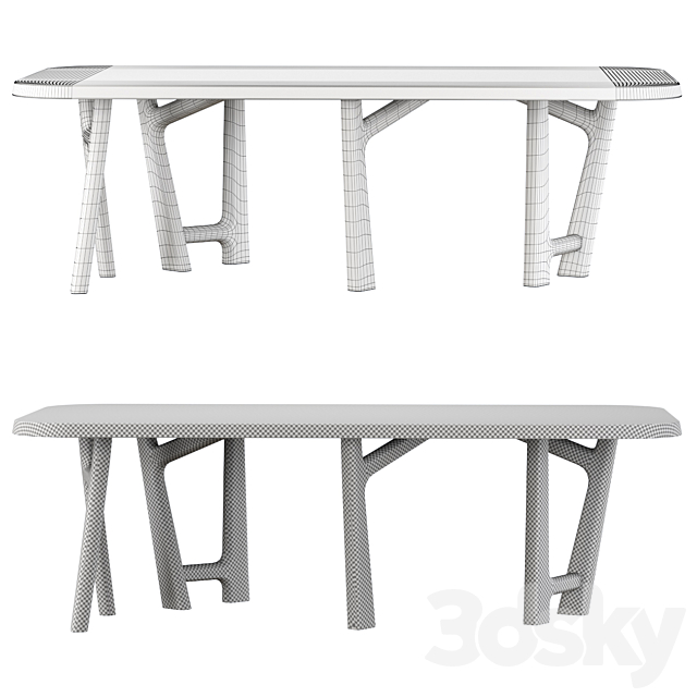 YBU dining table by Jean-Pierre Tortil _ Delcourt Collection 3DSMax File - thumbnail 4