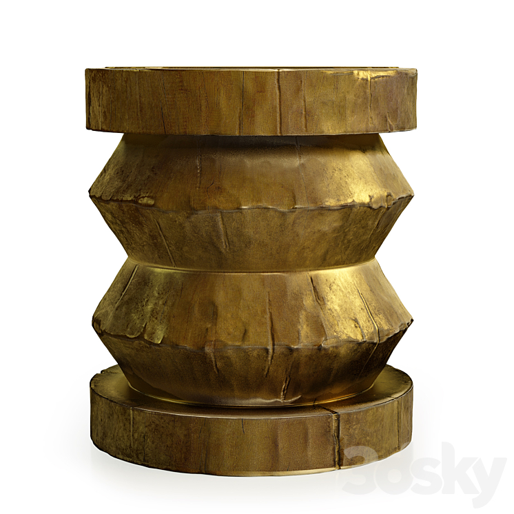 Z STOOL GOLD 3DS Max - thumbnail 1