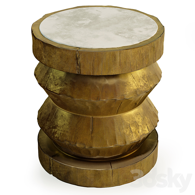 Z STOOL GOLD 3DS Max - thumbnail 2