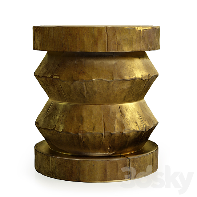 Z STOOL GOLD 3DS Max Model - thumbnail 1