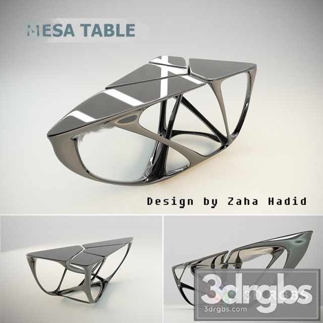 Zaha Hadid Mesa Table 3dsmax Download - thumbnail 1