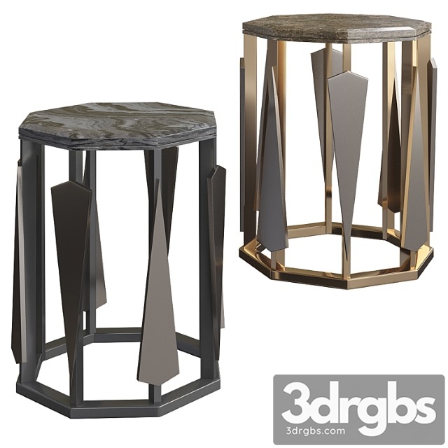 Zanaboni hexagonal tall side table 2 3dsmax Download - thumbnail 1