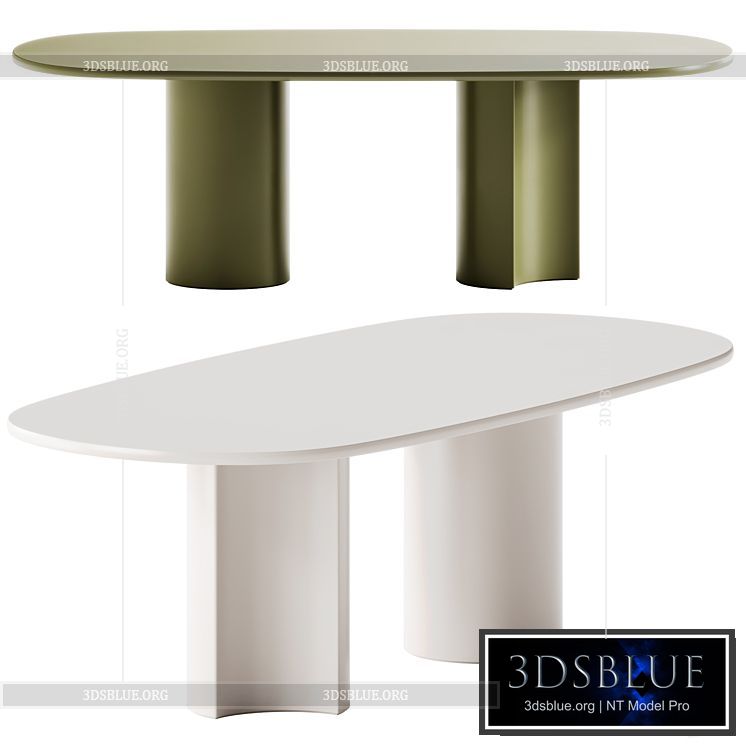 Zanotta BOL Oval table 3DS Max - thumbnail 3