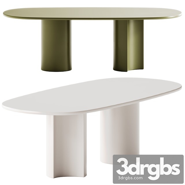 Zanotta BOL Oval table 3dsmax Download - thumbnail 1