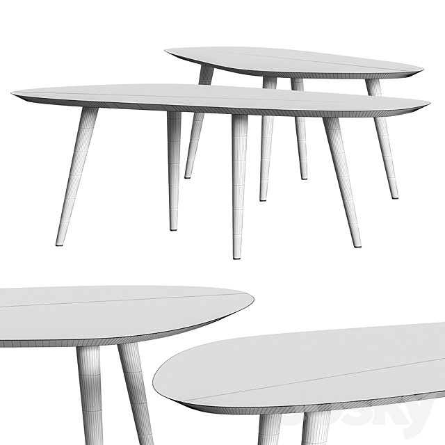 Zanotta Wweed Tables 3DSMax File - thumbnail 2