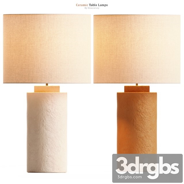 Zara Home Handmade Ceramic Table Lamp 3dsmax Download - thumbnail 1