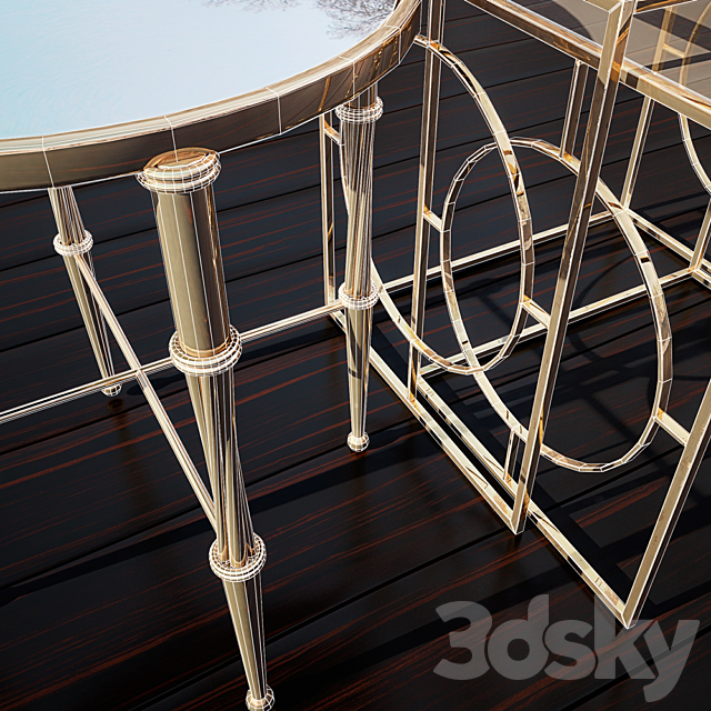 Zara Home Table set 3DS Max Model - thumbnail 2