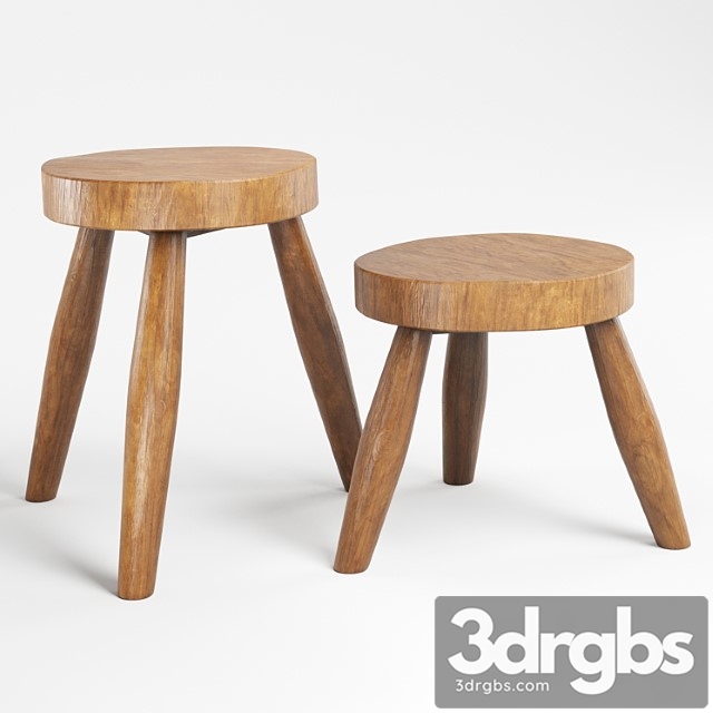 Zara home teak stool - thumbnail 1