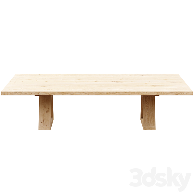 Zara Home – The oak coffee table 3DS Max Model - thumbnail 2