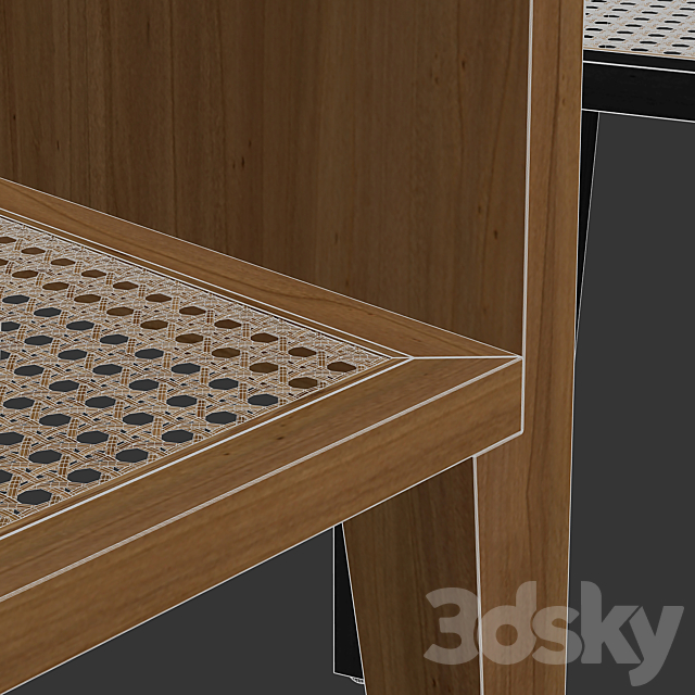 Zara Home – The wooden bedside table 3DS Max Model - thumbnail 4