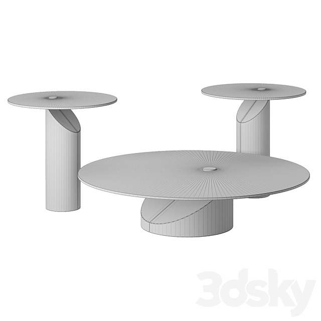 ZIGGY table set. Baxter. 3DS Max Model - thumbnail 3