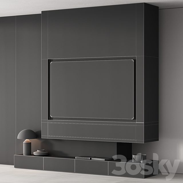 155 tv wall kit 04 minimal wood floating column 00 3DSMax File - thumbnail 7