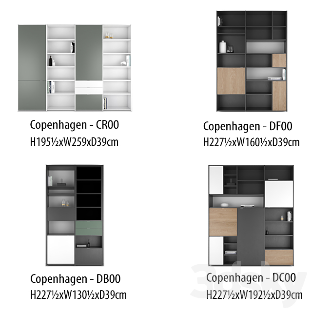 BoConcept Copenhagen wall system | set 2 3DS Max Model - thumbnail 2