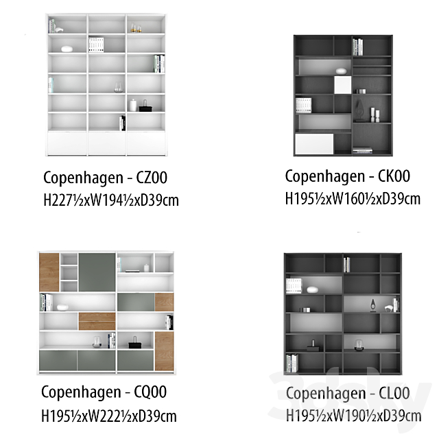 BoConcept Copenhagen wall system | set 3 3DS Max Model - thumbnail 2