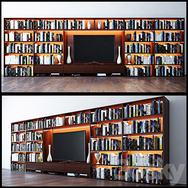 bookshelves 3DSMax File - thumbnail 1