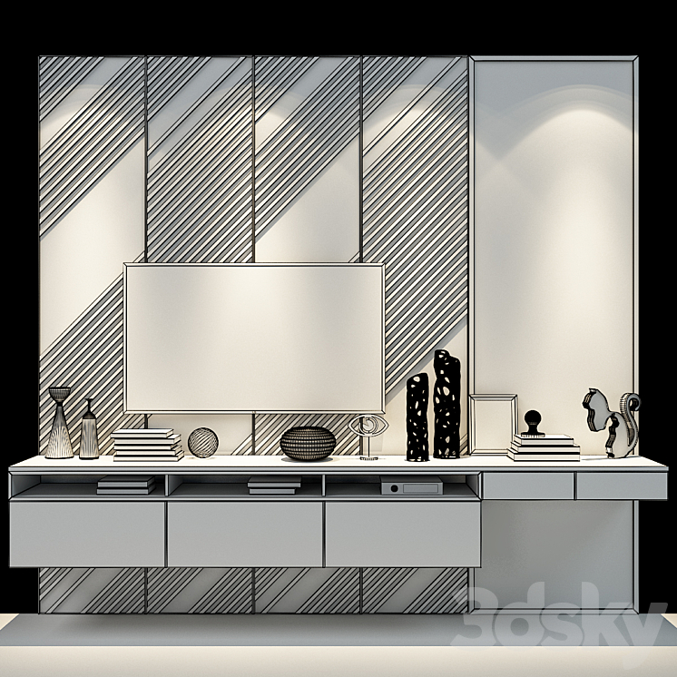 Cabinet Furniture 0122 3DS Max - thumbnail 2