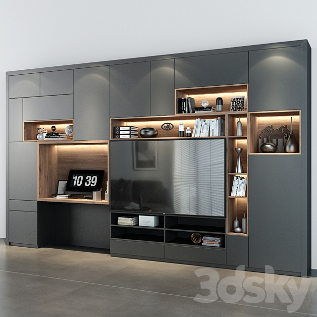 Cabinet Furniture 095 3DS Max Model - thumbnail 2