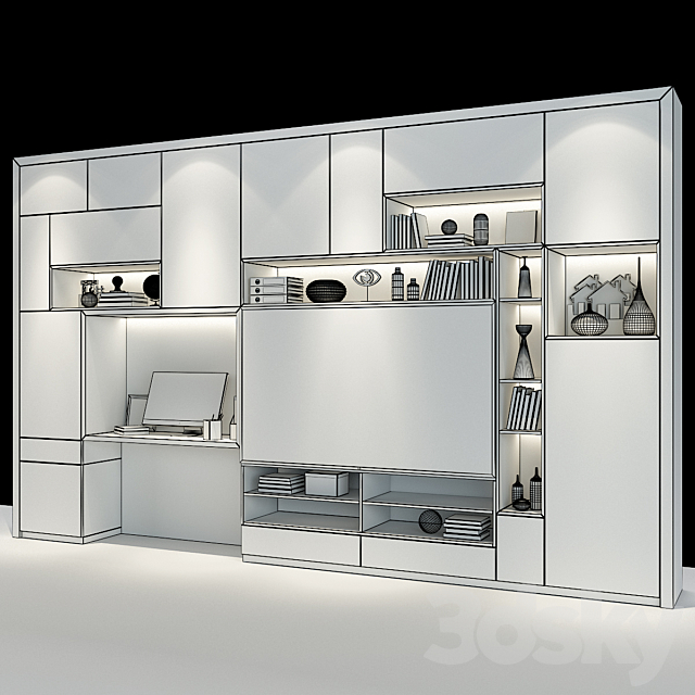 Cabinet Furniture 095 3DS Max Model - thumbnail 3