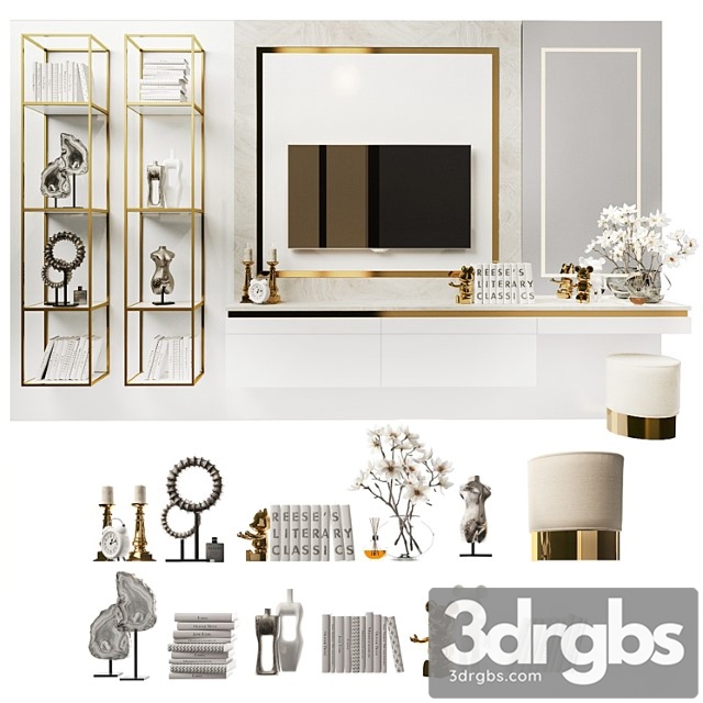 Dressing table and tv stand 8 3dsmax Download - thumbnail 1