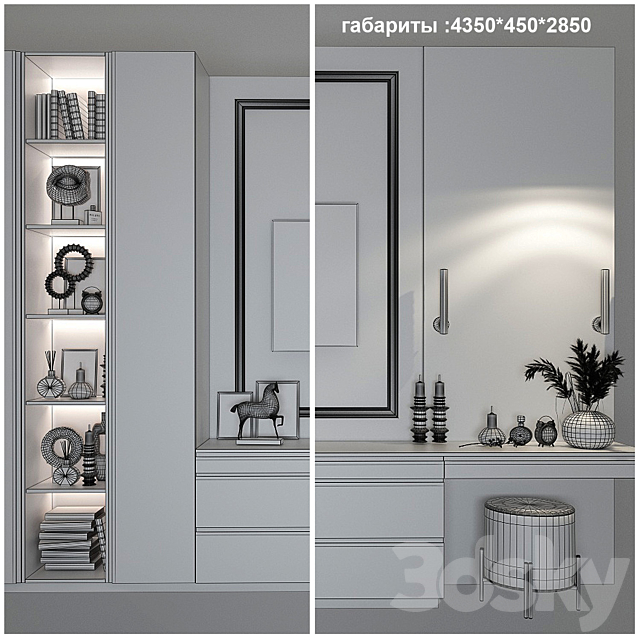 Dressing table and TV stand_11 3DSMax File - thumbnail 2