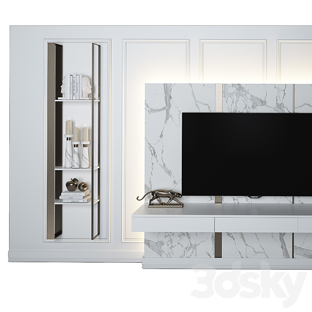 Dressing table and TV stand_12 3DS Max Model - thumbnail 2