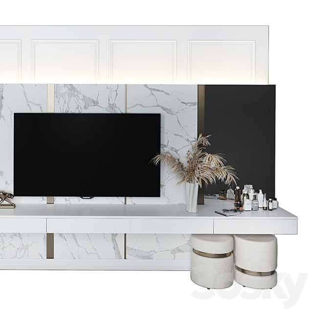 Dressing table and TV stand_12 3DS Max Model - thumbnail 3