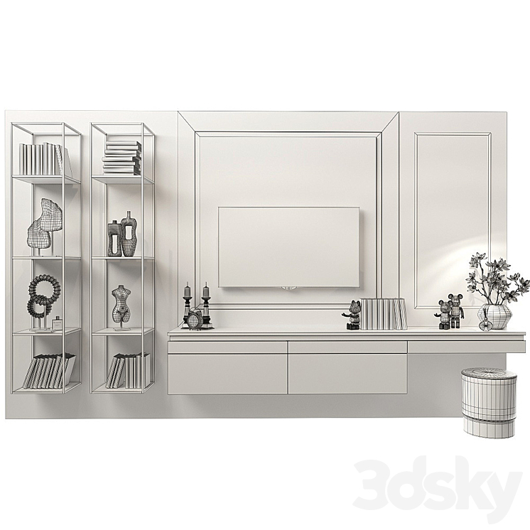 Dressing table and TV stand_8 3DS Max - thumbnail 2