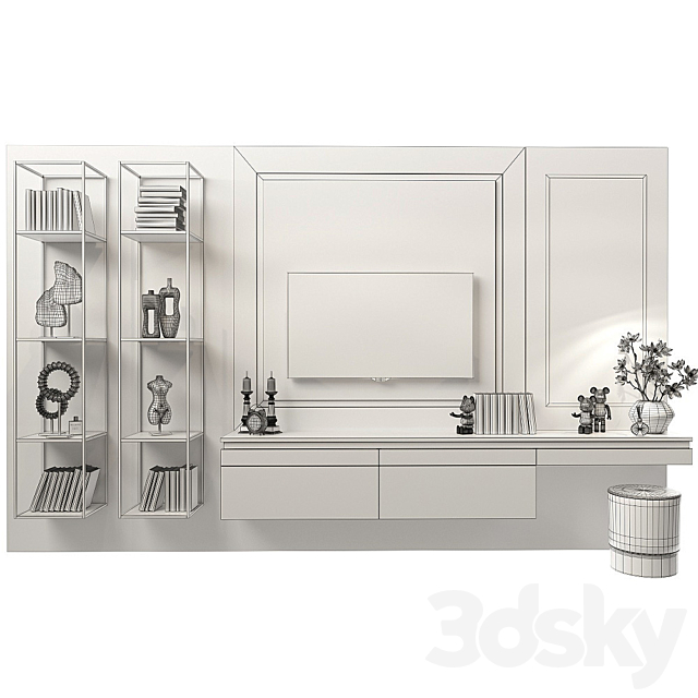 Dressing table and TV stand_8 3DSMax File - thumbnail 2