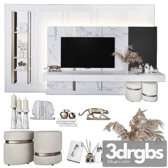 Dressing Table TV Stand 12 3dsmax Download - thumbnail 1