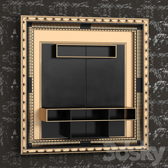 Front panel tv. VISMARA Frame Art Deco 3ds Max - thumbnail 1