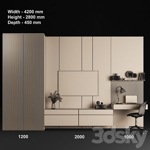 Furniture Arrangement 78 3DS Max Model - thumbnail 3