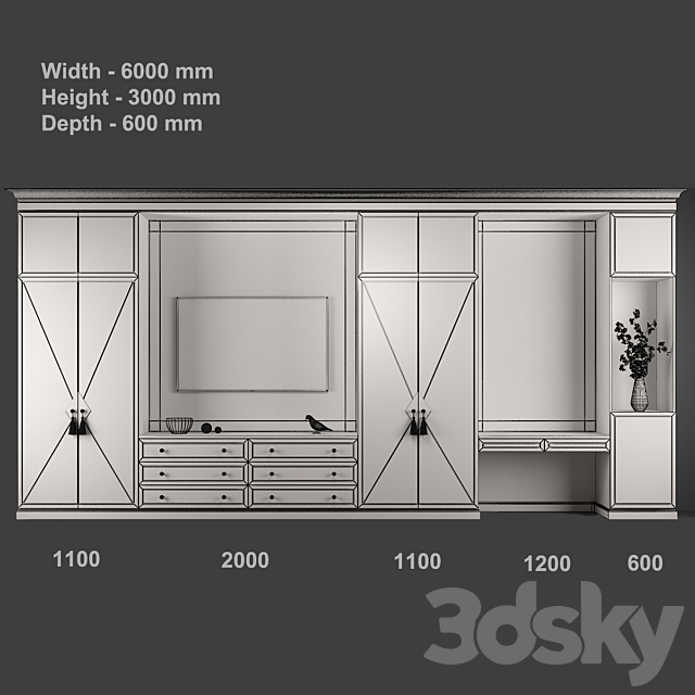 Furniture composition 46 3DSMax File - thumbnail 3