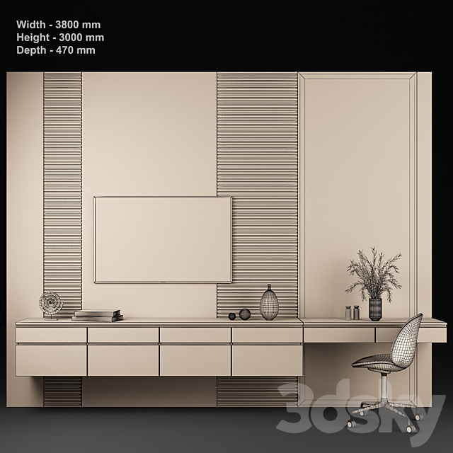 Furniture composition 54 3DS Max Model - thumbnail 3