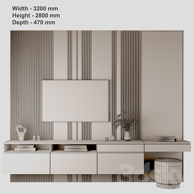 Furniture composition 56 3DSMax File - thumbnail 3