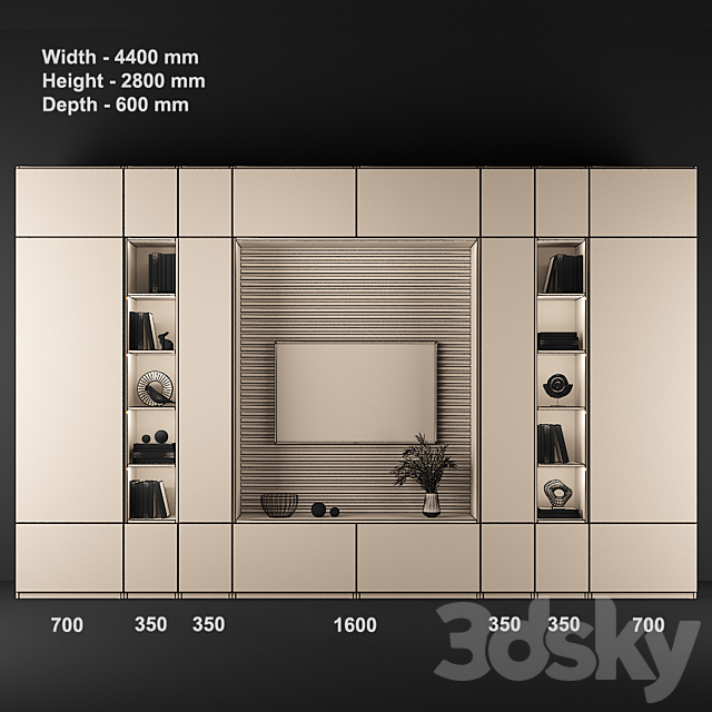 Furniture composition 70 3DS Max Model - thumbnail 3