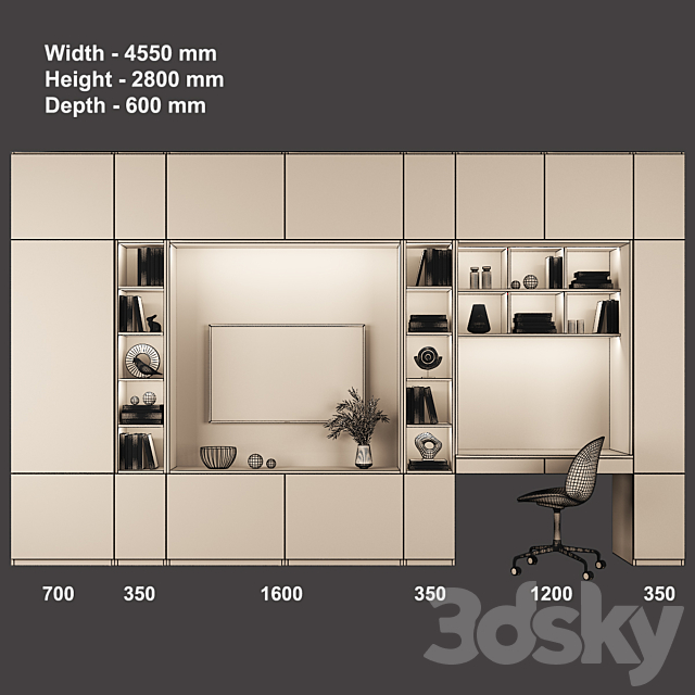 Furniture composition 72 3DSMax File - thumbnail 3