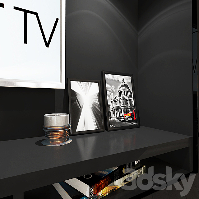 Furniture for TV & Multimedia 3DS Max Model - thumbnail 3