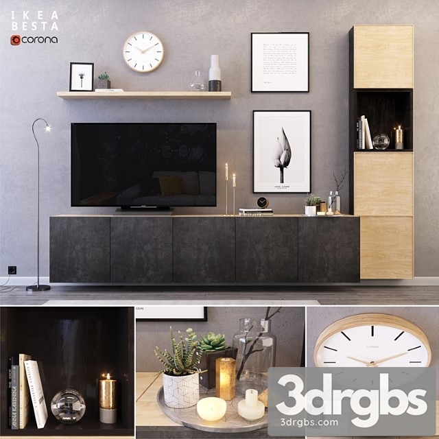 Ikea Besta Set 2 3dsmax Download - thumbnail 1