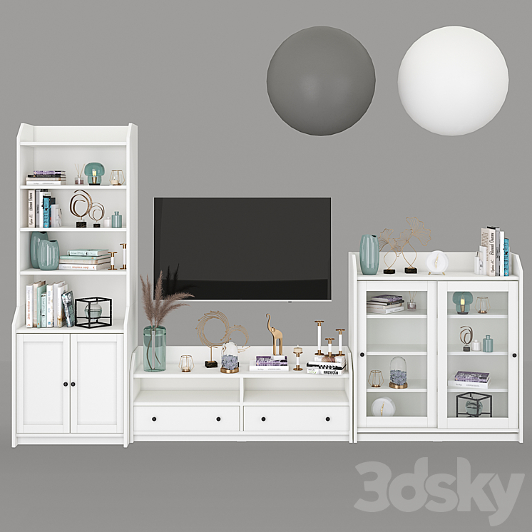 Ikea Hauga storage combination 3DS Max - thumbnail 2